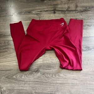 Red gym shark leggings